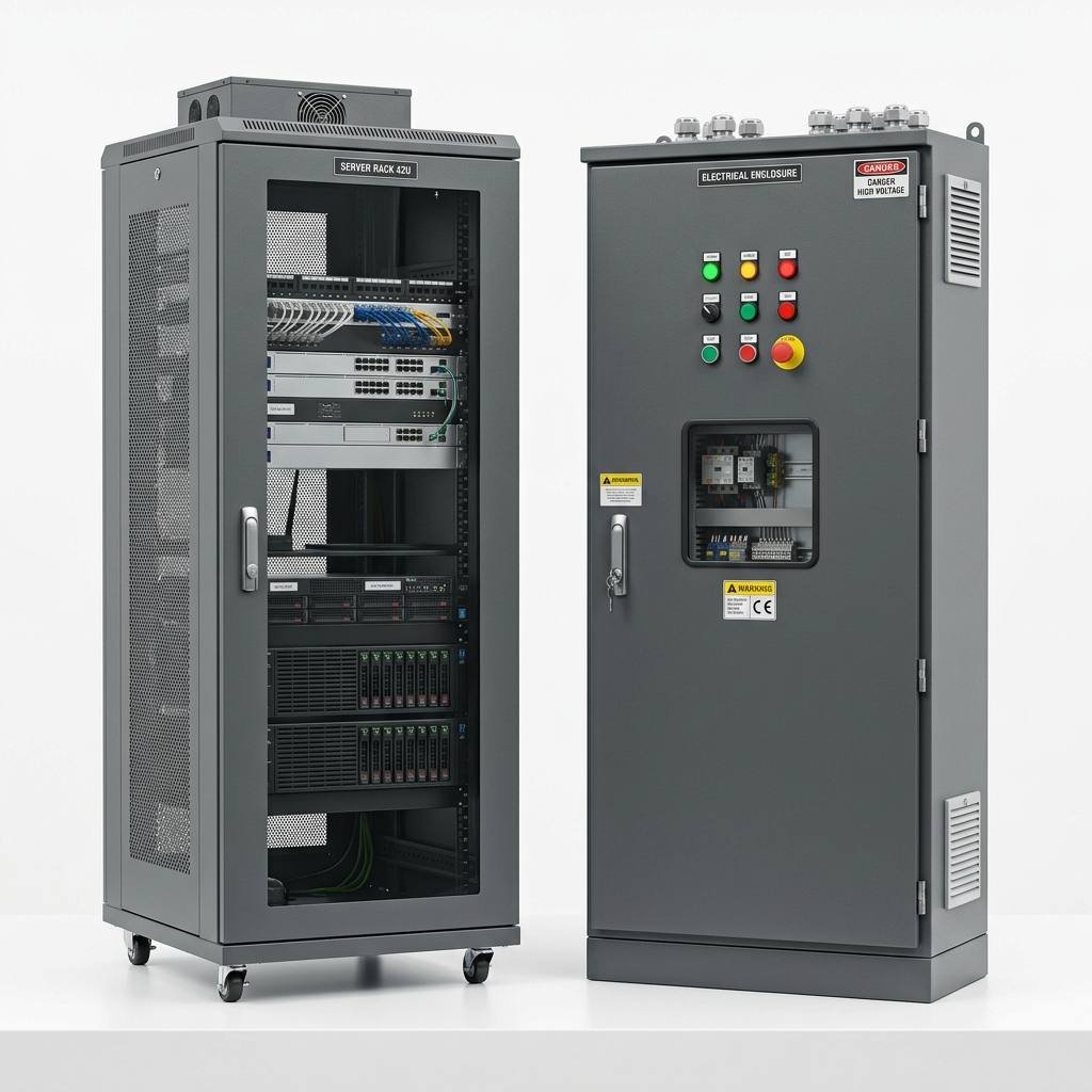 Server and Network Mesh Rack Enclosure